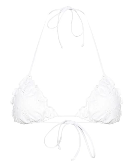 Mc2 Saint Barth White Klassisches Triangel-Bikinioberteil