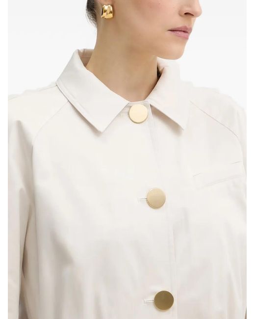 ARMANI EXCHANGE White Raglan-Sleeve Button-Up Jacket