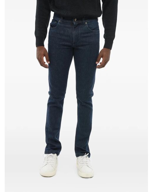 Corneliani Blue Logo-Patch Jeans for men