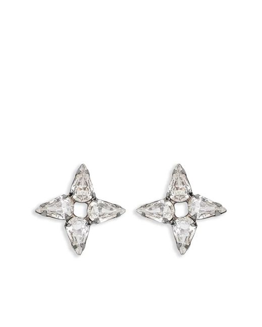 Jennifer Behr White Evae Stud Earrings