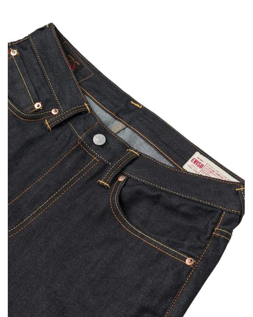 Evisu Blue Seagull Multi-Pocket Jeans for men