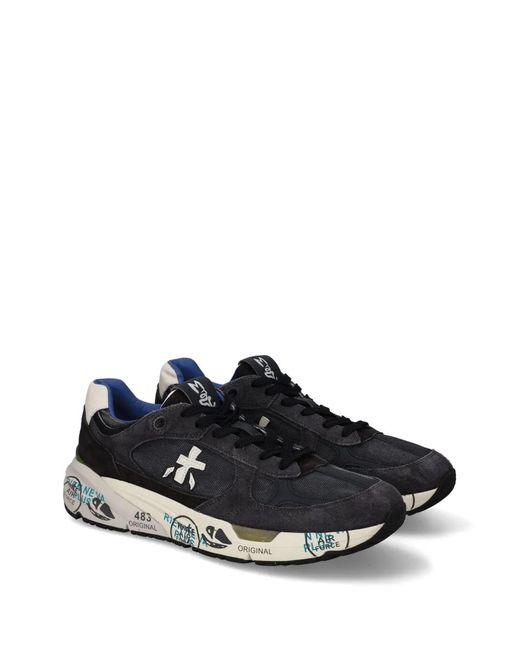 Premiata White Flat Shoes Suede for men