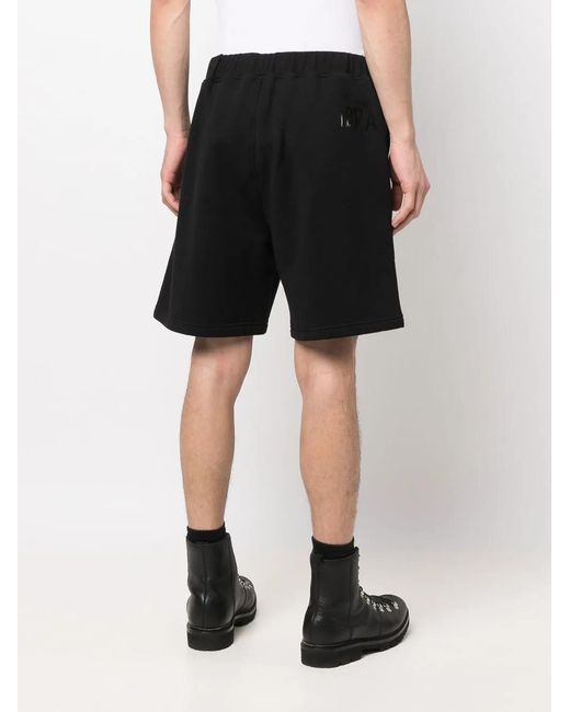 DSquared² Black X Ibrahimović Logo-Print Bermuda Shorts for men