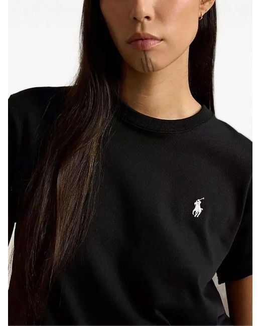 Polo Ralph Lauren Black Loose-Fitting Cotton Jersey T-Shirt