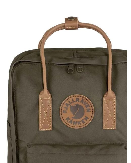 Fjallraven Green Logo-Patch Backpack