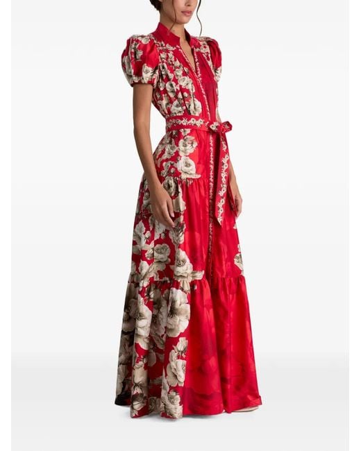 Alice + Olivia Red Cora Maxi Dress