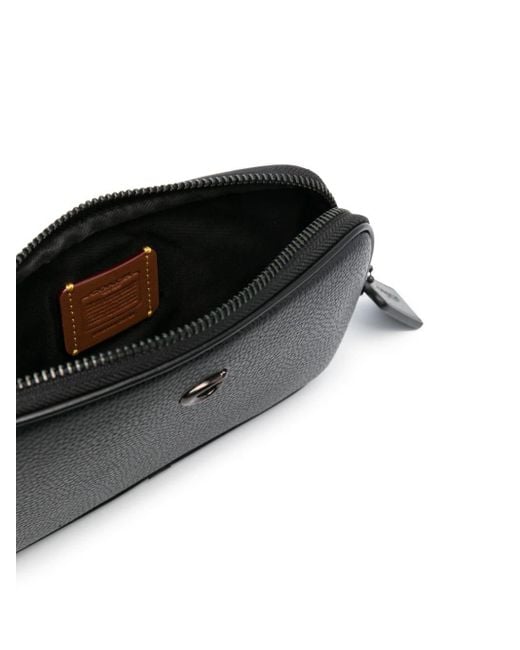 COACH Black Multi-pouch Belt Bag for men