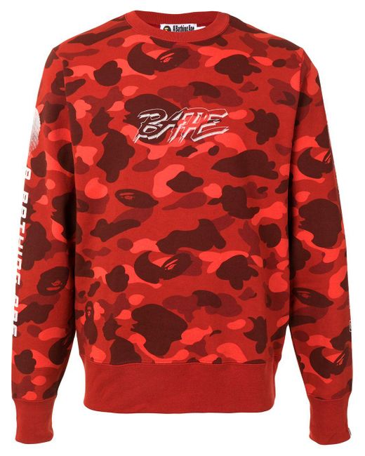bape sweatshirt red