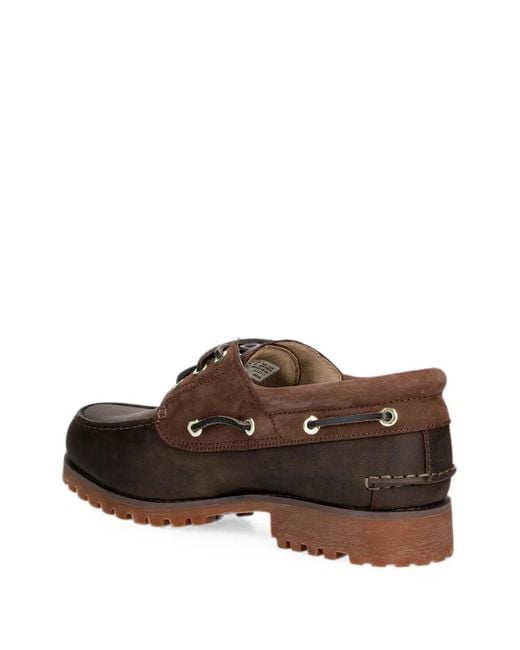 Timberland Brown Suede Boat Shoes for men