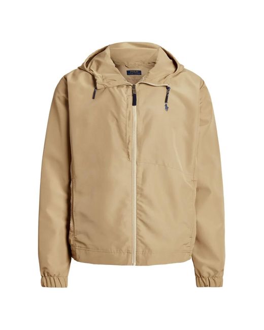 Polo Ralph Lauren Natural Hooded Logo-Embroidered Jacket for men