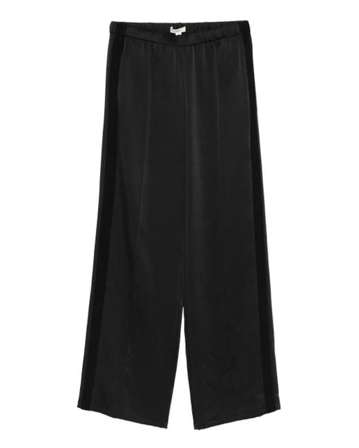 Vince Black Side-Stripe Trousers