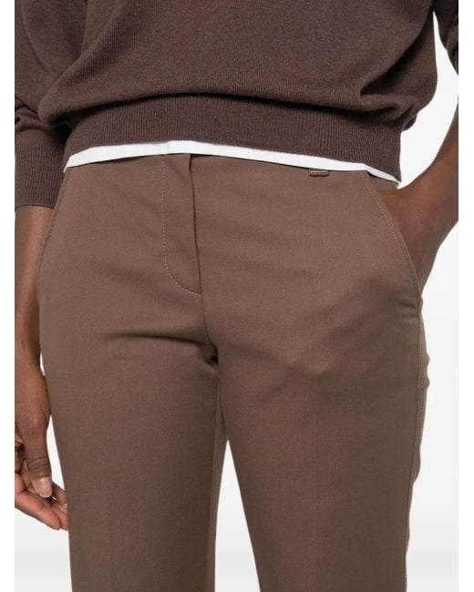 Brunello Cucinelli Brown Belt-Loops Trousers