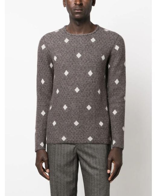 Giorgio Armani Gray Luxurious Cashmere Blend Sweater For for men