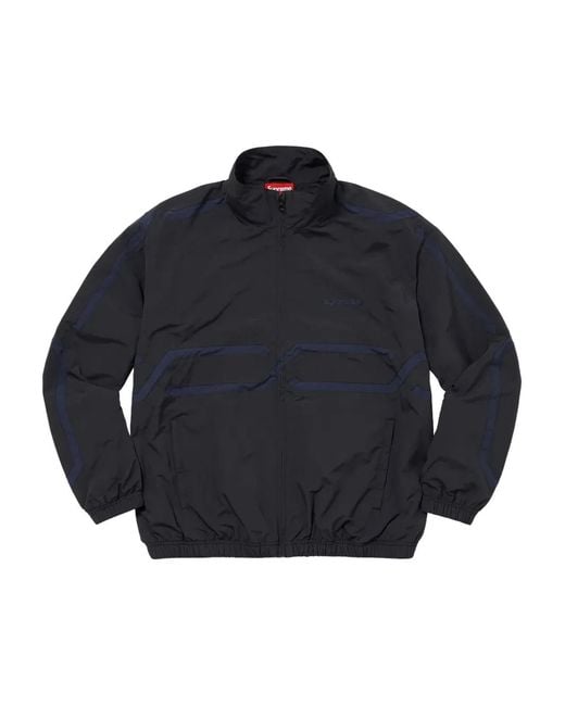 Supreme Blue Inset Link Chain Link Track Jacket for men