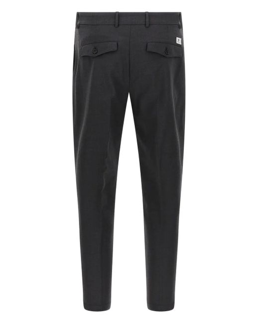 Department 5 Black Pleated-Wool Trousers for men