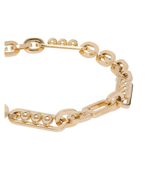 Prada Chain Necklace in Metallic for Men Lyst
