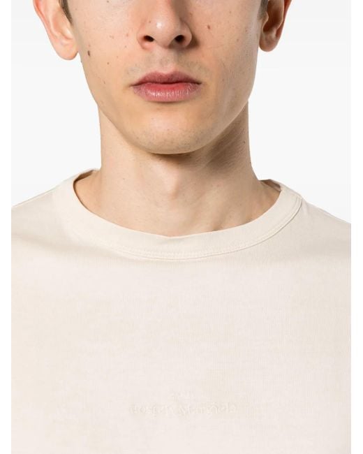 Maison Margiela T-Shirt Met Geborduurd Logo in het Natural voor heren
