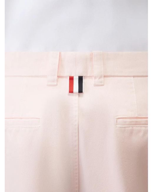 Thom Browne Katoenen Twill Cargo Broek in het Pink voor heren