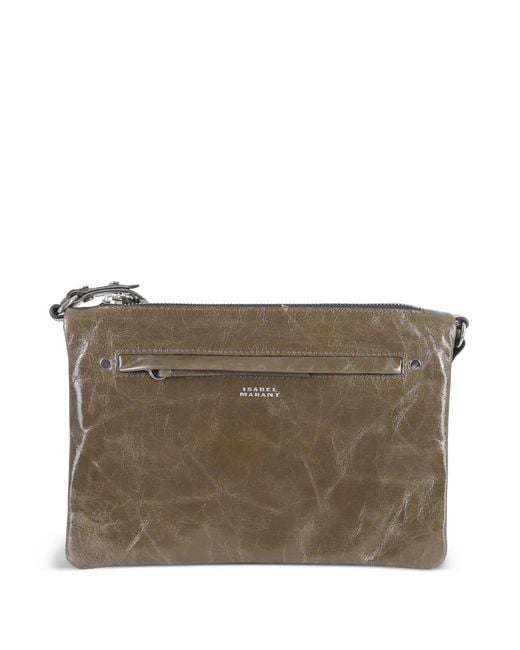 Isabel Marant Brown Winna Duo Shiny Leather Shoulder Strap