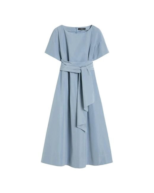Max Mara Blue Belted Dress