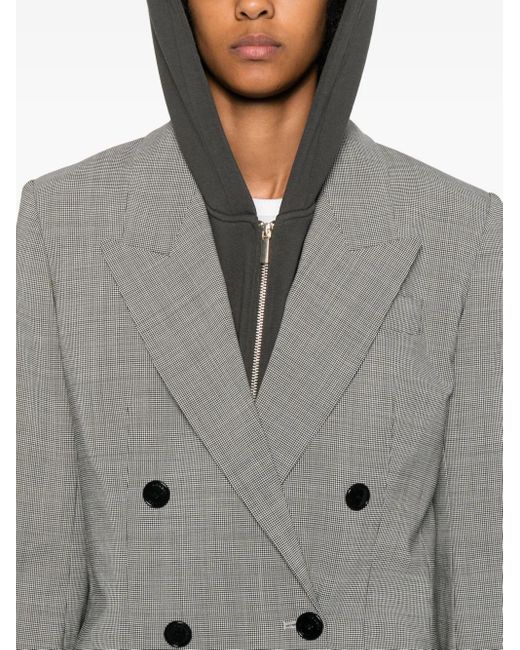 Checked double-breasted jacket Isabel Marant de color Gray