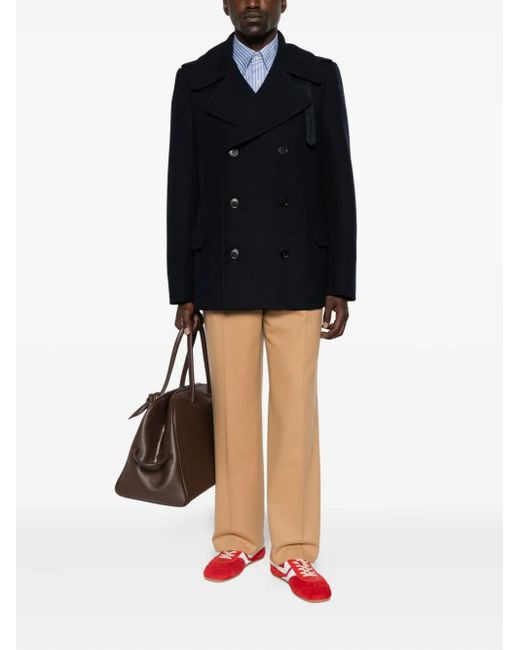 AMI Natural Wool Trousers for men