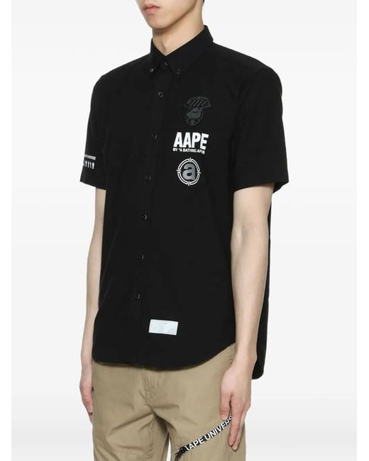 Aape By A Bathing Ape Black Button-Down Shirt for men