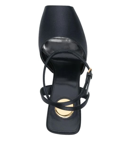 Saint Laurent Black La Scandale Wedge-Sandalen 115Mm