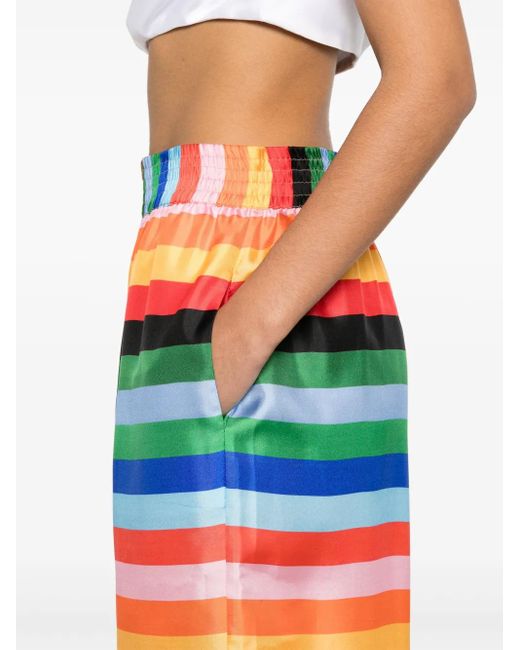 Rianna + Nina Orange Striped Trousers