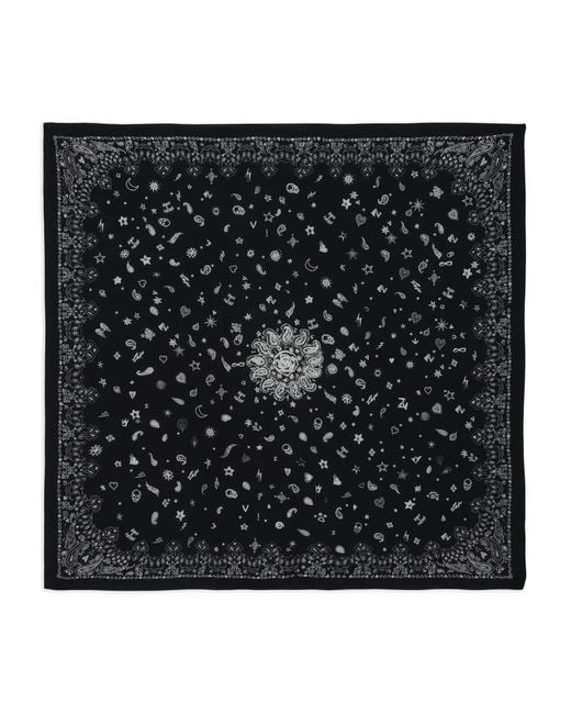 Zadig & Voltaire Black Printed Scarf