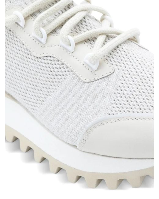 Eleventy White Lace-Up Sole Sneakers for men