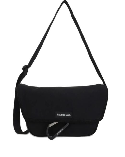 Borsa Messenger Con Chiusura A Strappo di Balenciaga in Black da Uomo