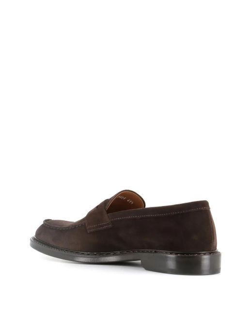Doucal's Brown Suede Loafers for men