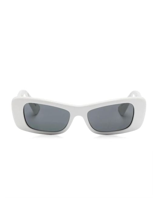 Versace Gray Rectangle-Frame Sunglasses