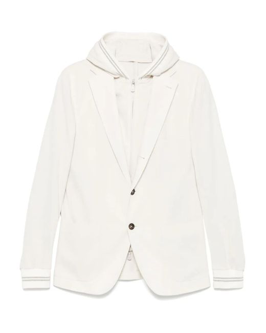 Eleventy Sakko im Layering-Look in White für Herren