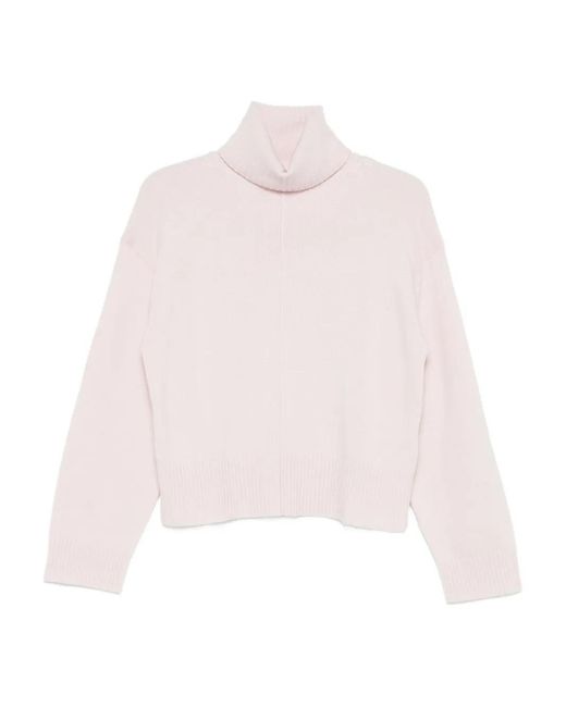Maglione A Collo Alto di Allude in Pink