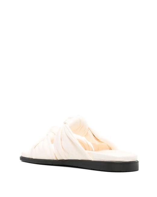 Dear Frances White Tye Leather Sandals