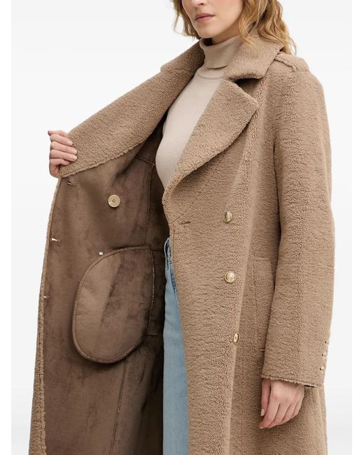 Guess White Double-Breasted Coat