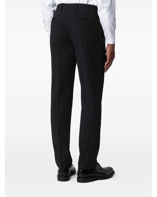 Lardini Black Single-Breasted Pressed-Crease Suit for men