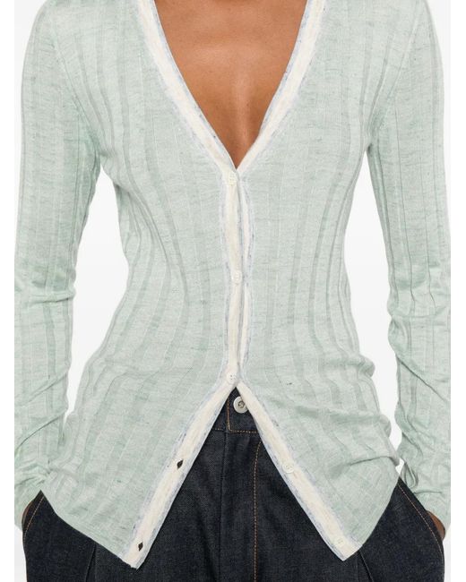 Prada Geribbeld Vest in het Blue