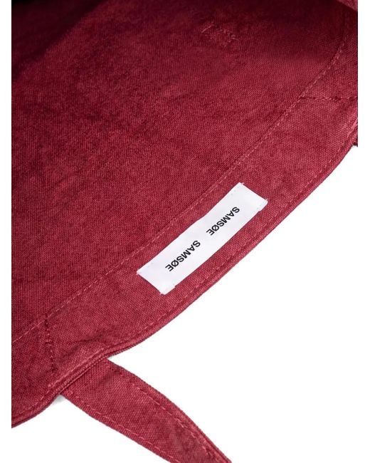 Borsa Tote Con Logo di Samsøe & Samsøe in Red