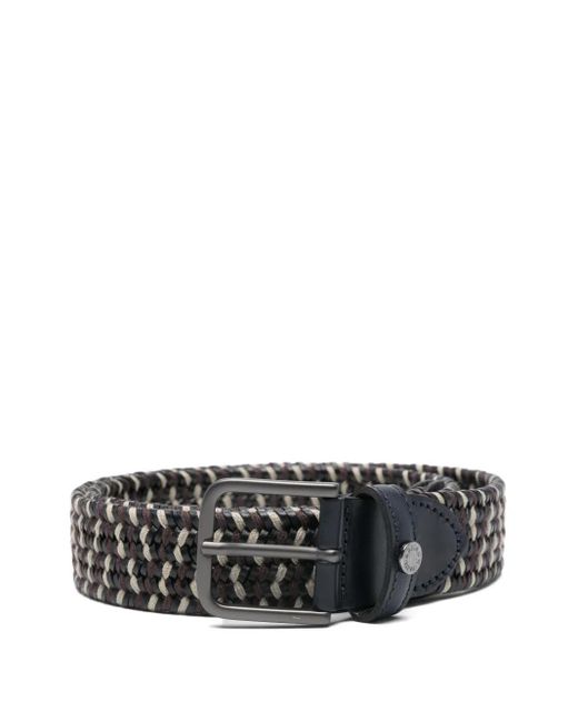 Paul & Shark Black Braided Belt for men