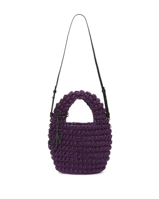 J.W. Anderson Purple Popcorn Basket Crossbody Bag