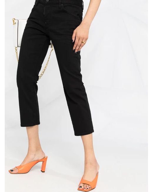 Vaqueros capri de talle bajo DSquared² de color Black