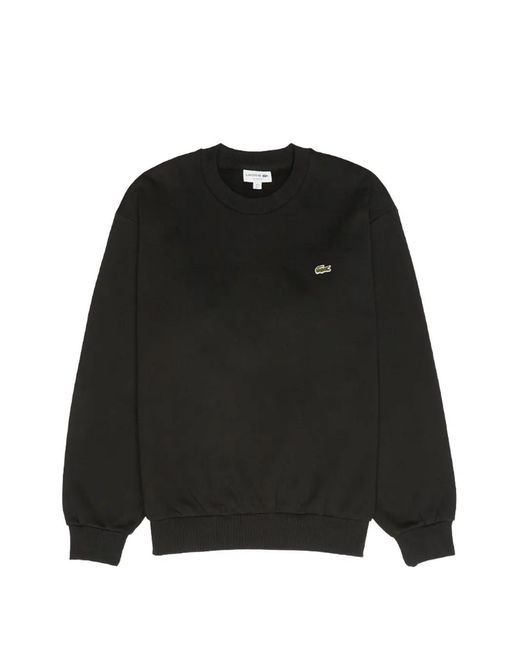 Lacoste Black Logo-Patch Sweatshirt for men