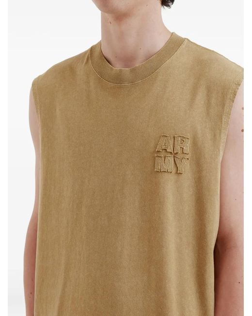 Izzue Natural Logo-Patch Graphic-Print T-Shirt for men