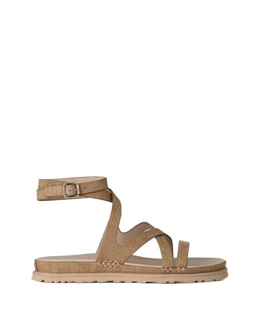 Ugg Brown Goldengaze Buckled-Strap Sandals