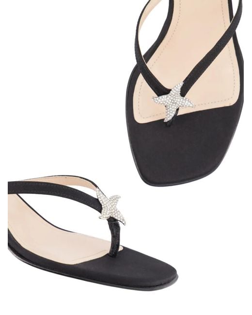 NODALETO White Dona Ariel Star Embellishment Sandals