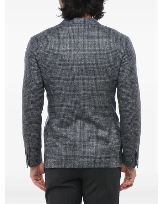 Corneliani Gray Checked Blazer for men