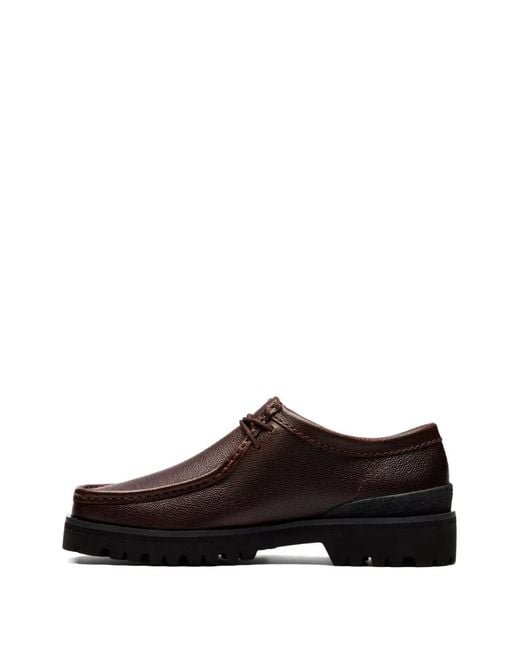 Clarks Brown Lace-Up Derby Shoes for men